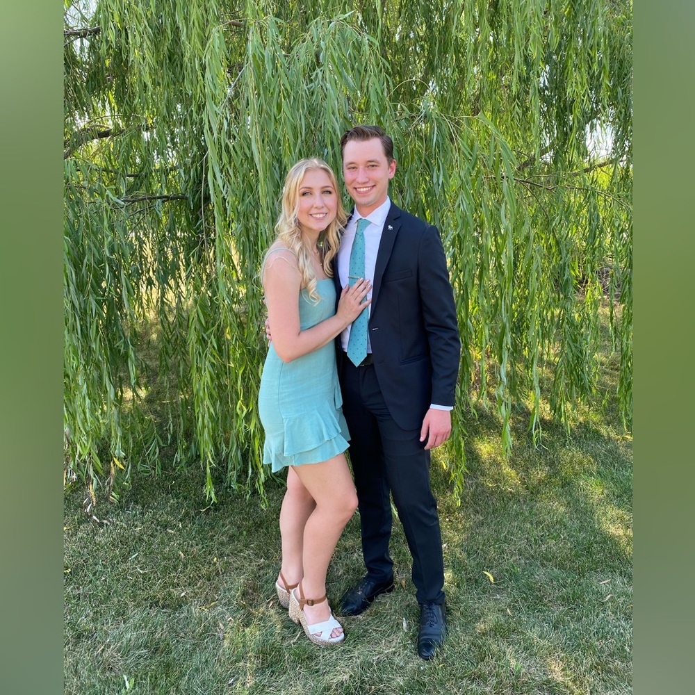 Sage green mini dress - Blue Blush